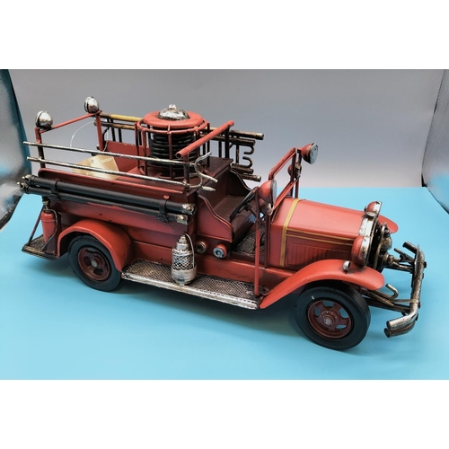 374 - Tin Plate Fire Engine. 42cm x 20cm.