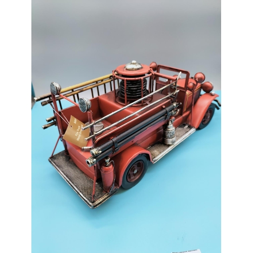 374 - Tin Plate Fire Engine. 42cm x 20cm.