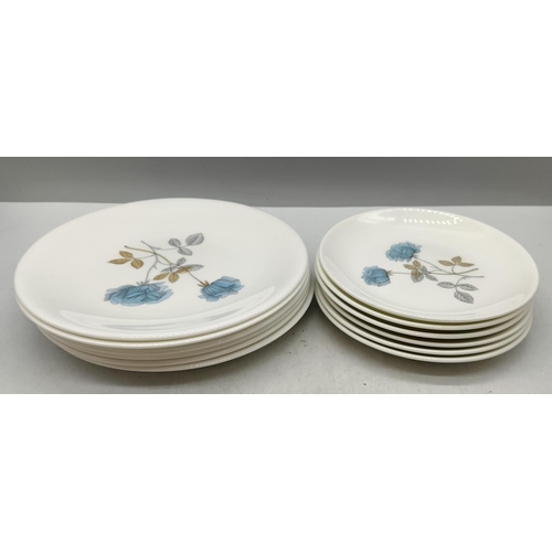 388 - Wedgwood China 20cm Plates (6) and 15cm Plates (6) in the 'Ice Rose' Pattern.