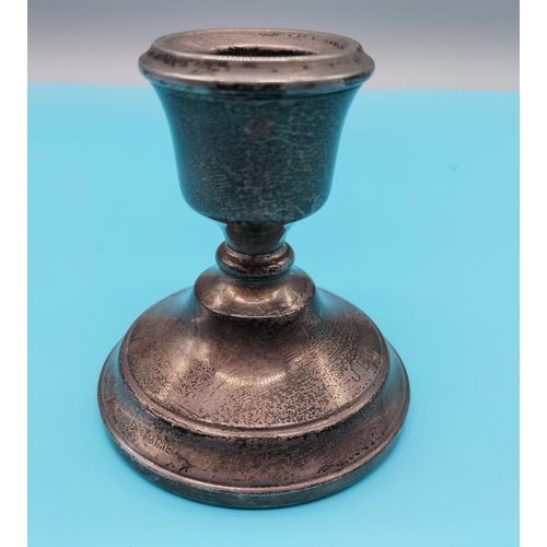 393 - Sterling Silver Hallmarked 8cm Candlestick.