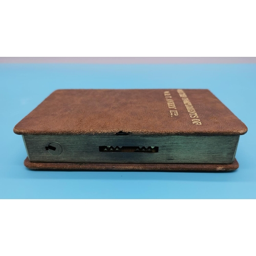 436 - Money Saving Device/Book  'An Aid to Thrift' c1930. 13cm x 9cm x 2.5cm.