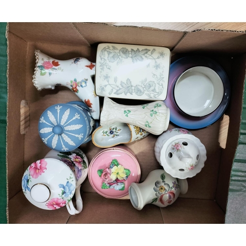 449 - Box of Assorted Pottery including Royal Doulton and Wedgwood.