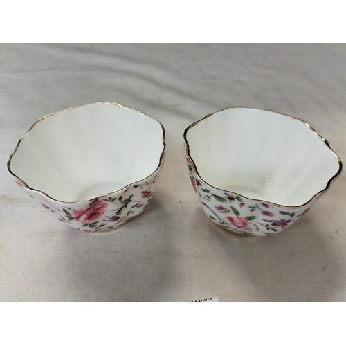 455 - Old Royal Bone China 'Chintz' Saki Cups (2). 5.5cm High x 8cm Diameter.