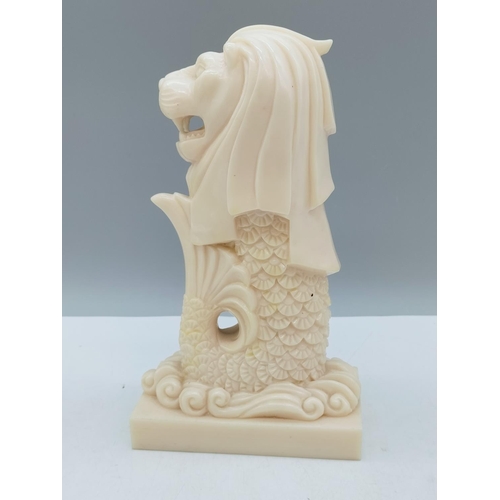 58 - Resin Figure of a Singapore Merlion. 21cm Tall.