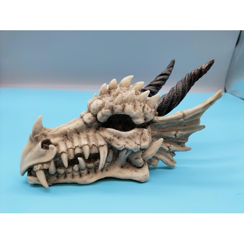 714 - Dragon's Head Money Box. 20cm x 11cm.