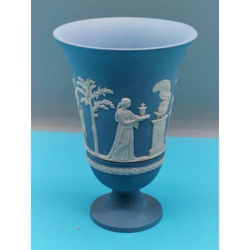 72 - Wedgwood Jasper 19cm Trumpet Vase.