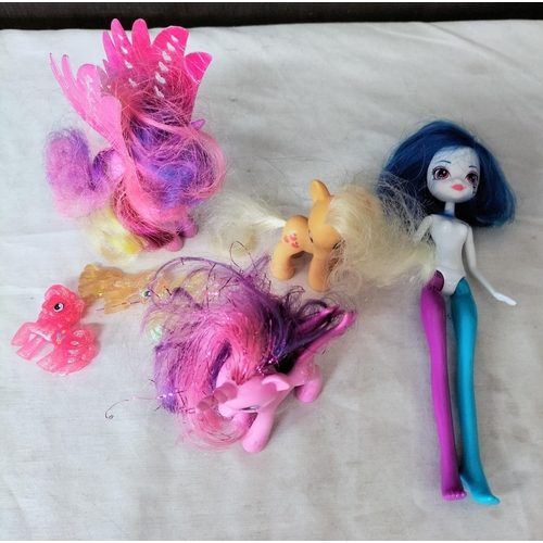 728 - Assorted 'My Little Pony' Ponies plus Figure.