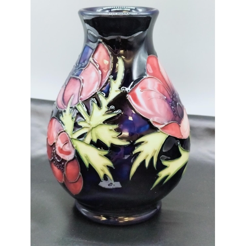 8 - Moorcroft 14.5cm Vase in the 'Anemone' Pattern. Date 1999.