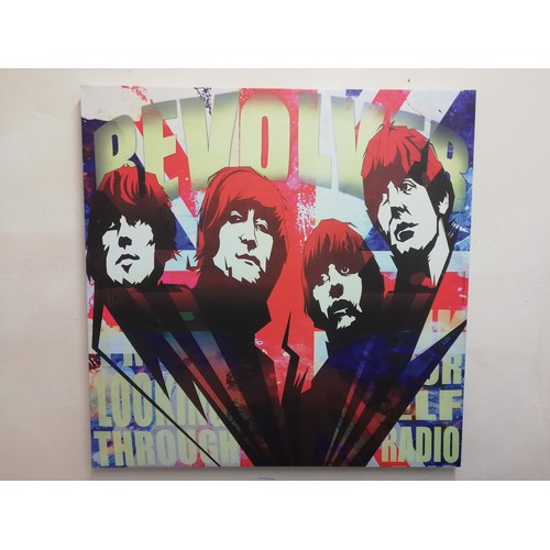 6 - The Beatles A large pop art style print of the band measures 75x65cm