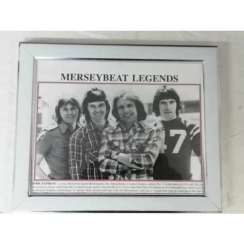 28 - Merseybeat Legends 4 Framed prints of early bands from the Liverpool Beat/Rock N Roll scene includes... 