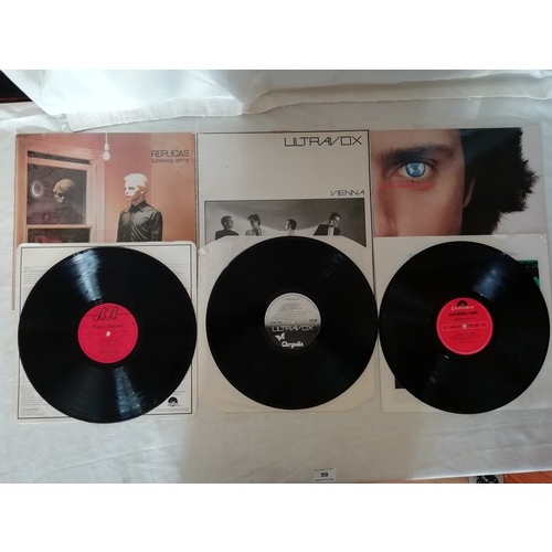 59 - Electronic/Synth Pop a nice collection of 7 Lp to include Jean Michel Jarre POLS 1033 