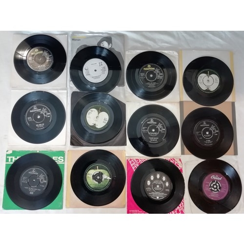 92 - Nice collection of approx 80 Beatles and solo projects from all of the fab 4. 7inch singles and EP m... 