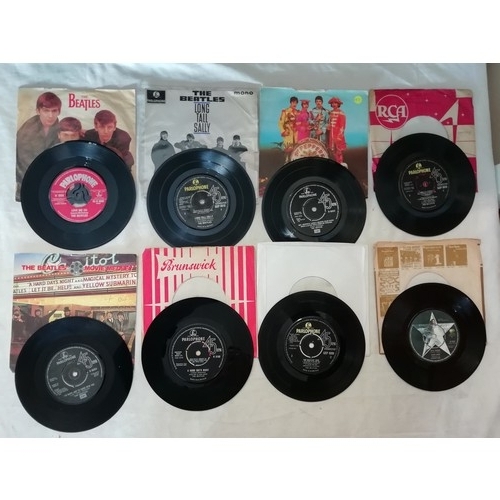 92 - Nice collection of approx 80 Beatles and solo projects from all of the fab 4. 7inch singles and EP m... 