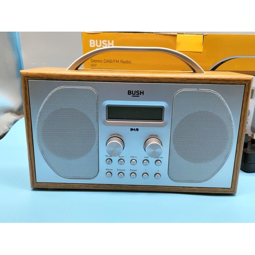 113 - Bush DAB Radio. Boxed. W/O but no Display.