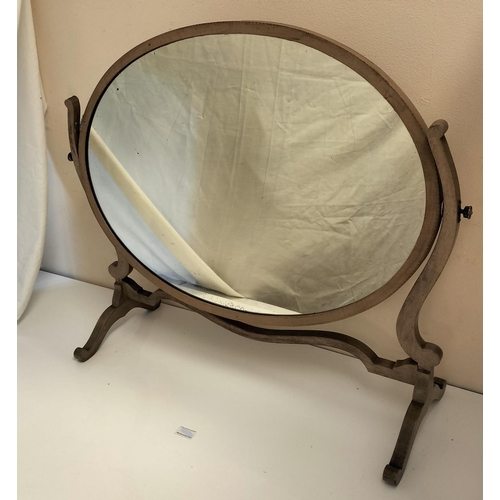 125 - Wood Framed Dressing Table Mirror. 70cm High x 81cm. Some Pitting to Mirror Back. This Lot is Collec... 