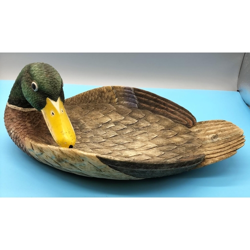 140 - Mallard Dish. For Eggs of Fruit. 40cm x 22cm x 17cm High.