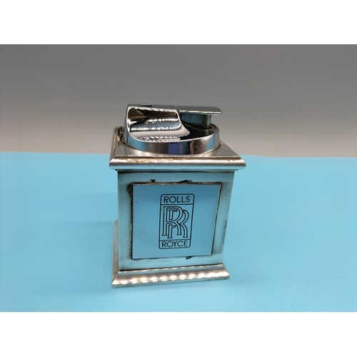 2 - Rolls Royce Table Lighter plus Picture Mirror. 32cm x 24cm.