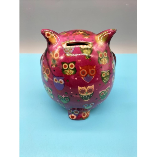 31 - The Original Pomme-Pidou Owl Money-Box. 15cm high.