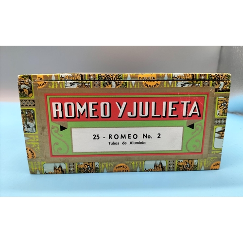 36 - Unopened Box of 25 Romeo Y Julieta, Romeo No2 Cigars, Tubos de Aluminio.