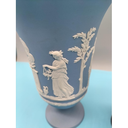 53 - Wedgwood Jasper Vases (2). Tallest being 19cm.