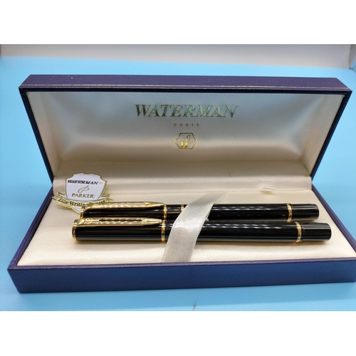 54 - Waterman Fountain Pen and Biro in Box.