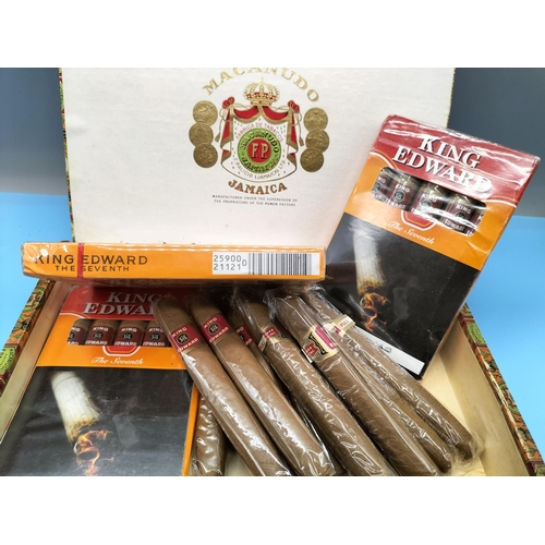 64 - 23 King Edward Imperial Cigars. 3 Boxes of 5 Cigars Still Sealed. 8 Loose Cigars.