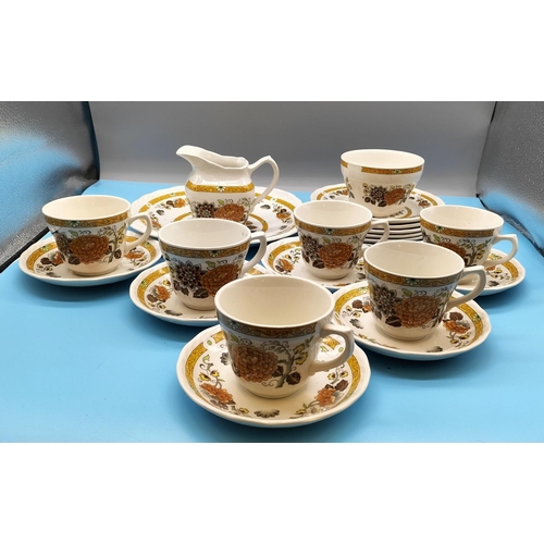 65 - Grindley 21 Piece Part Tea Set in the 'Marlborough' Pattern.