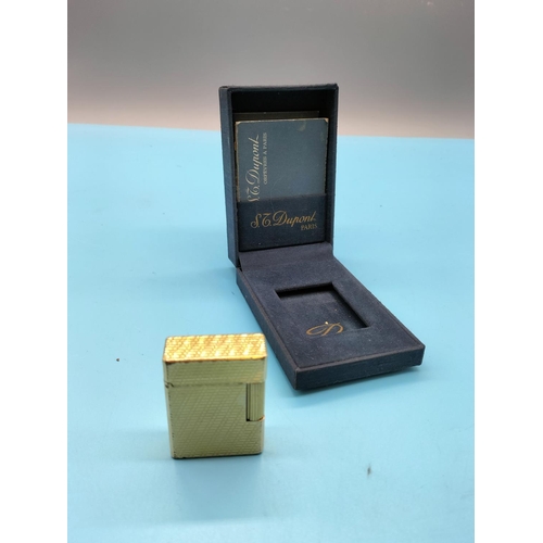 74 - St Dupont Gold Plated Lighter in Box.