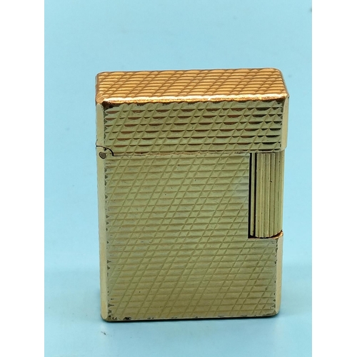 74 - St Dupont Gold Plated Lighter in Box.