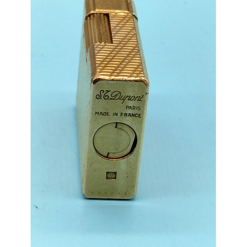 74 - St Dupont Gold Plated Lighter in Box.