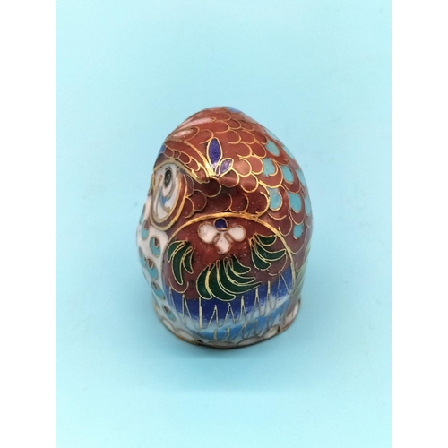 85 - Small 5cm Cloisonne Owl.