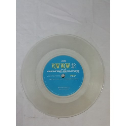 185 - Rock, A Limited Edition 7inch 45rpm on clear vinyl VWWG2 Vow Wow 