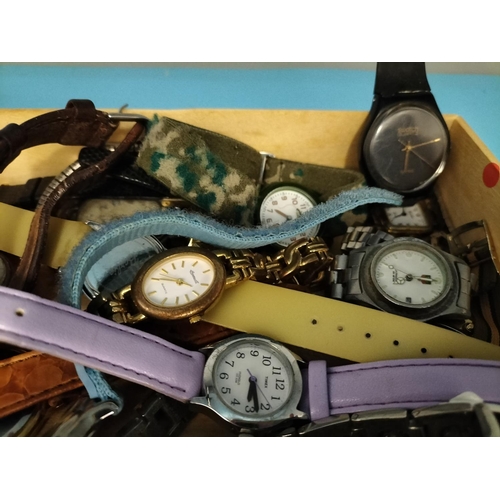 326 - Wooden Box of Watches for Parts/Spares