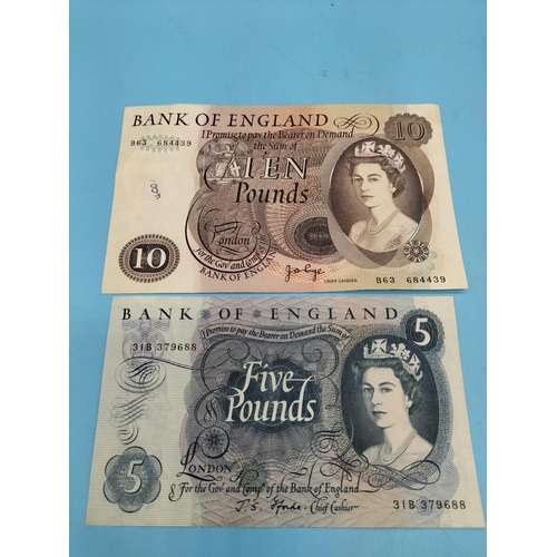 370 - 4 x Bank of England Notes - £10 Note, 2 x £5 Notes and £1 Note.