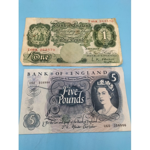 370 - 4 x Bank of England Notes - £10 Note, 2 x £5 Notes and £1 Note.