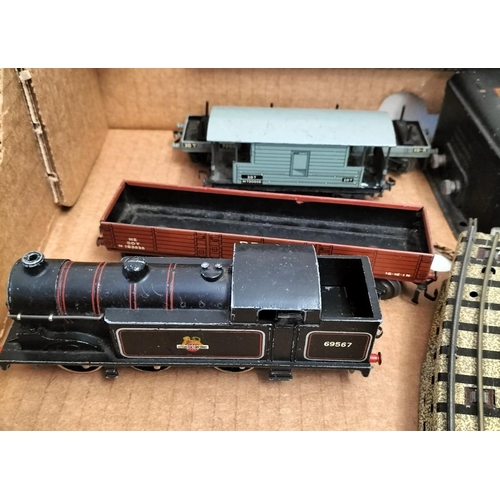 406 - Hornby Dublo EDG18 69567 Loco Tank Set, Track and Transformer (Untested).