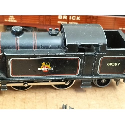 406 - Hornby Dublo EDG18 69567 Loco Tank Set, Track and Transformer (Untested).