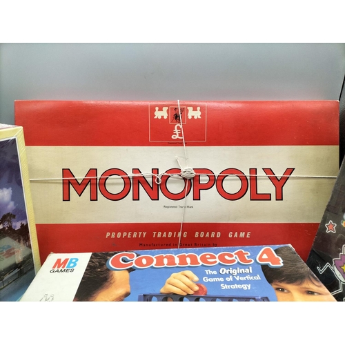 489 - Monopoly, Connect 4, Purple Ronnie's Twister (Sealed) plus Jigsaws (3).