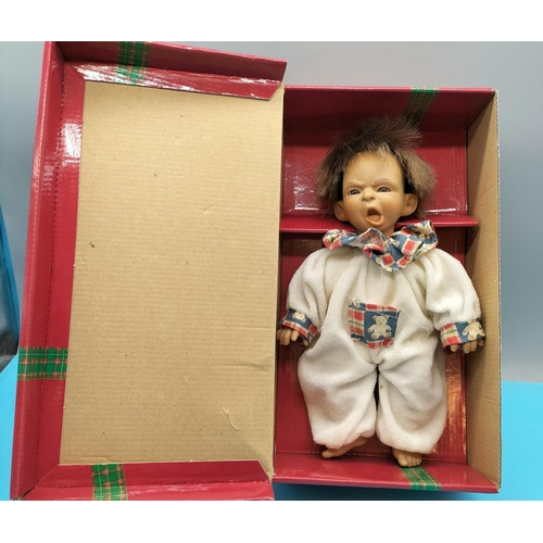 527 - Llorens, Spain 25cm Lifelike Doll. Boxed.