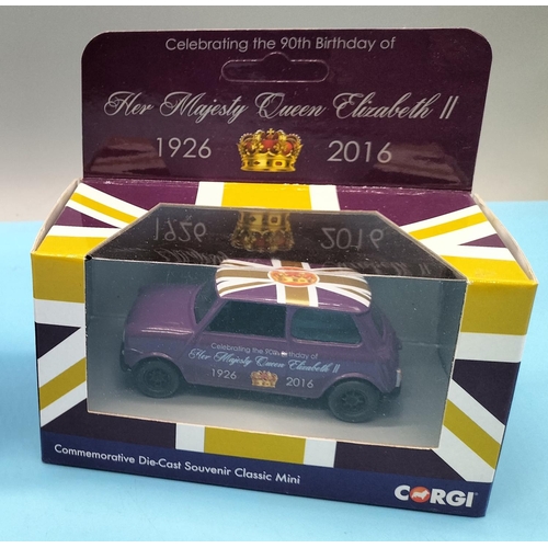 553 - 2 X Boxed Corgi 'Queen Elizabeth II 90th Birthday 1926 - 2016' Commemorative Minis.