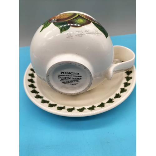 602 - Large Portmeirion Bowl (25cm Diameter) plus Portmeirion 'Pamona' Cup and Saucer. Some Staining to Bo... 