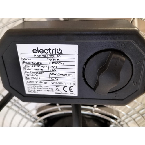 625 - Large Electrq High Velocity Fan W/O. 56cm x 56cm