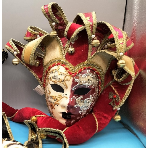 648 - Italian Hand Painted Masquerade Masks (3). 34cm x 40cm.