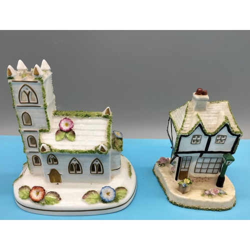 652 - Collection of 9 Coalport Cottages to include 'Christmas Cottage', 'The Villa', 'The Master's House',... 