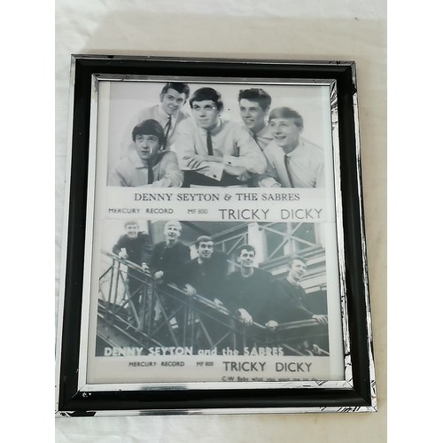 25A - 2 framed prints of 1960's beat bands 