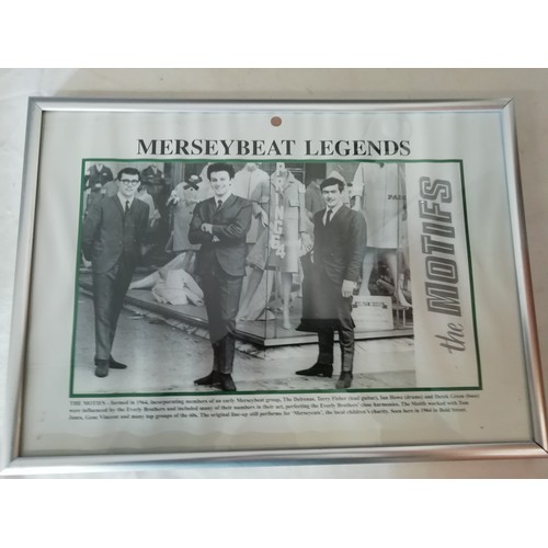 30A - Merseybeat Legends 3 framed prints of some of the favourite bands of the era to include The Motifs, ... 