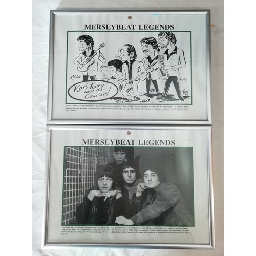 30A - Merseybeat Legends 3 framed prints of some of the favourite bands of the era to include The Motifs, ... 