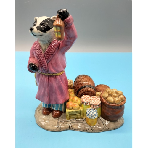 290 - Royal Doulton, The Wind in the Willows Collection Figure 'Badger's Winter Store'. WW8. 13cm x 14cm.