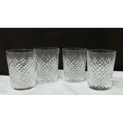 344 - 7 x Waterford Crystal Glasses in the 'Alana' Pattern to include Tumblers (4), High Ball (2) and Wine... 