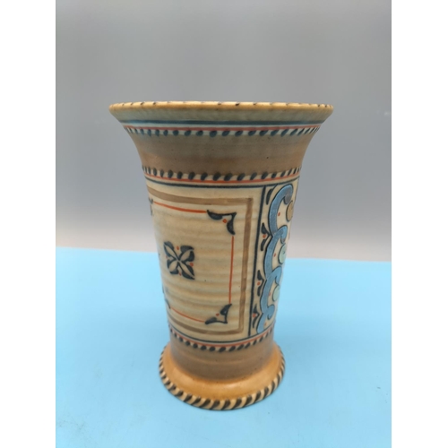 317 - Crown Ducal Charlotte Rhead 15.5cm Vase. Signed F Rhead.